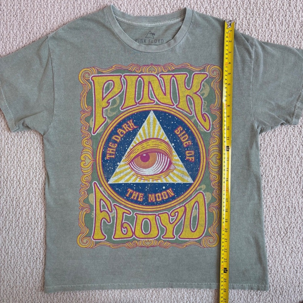 Pink Floyd The Dark Side of the Moon T Shirt, Size M Green Cotton Graphic Tee - Picture 7 of 16